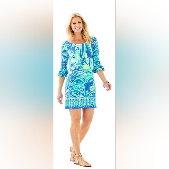 Lilly Pulitzer Dresses & Skirts - Lilly Pulitzer UPF50 Sophie Ruffle Blue Women’s Dress High Tide
